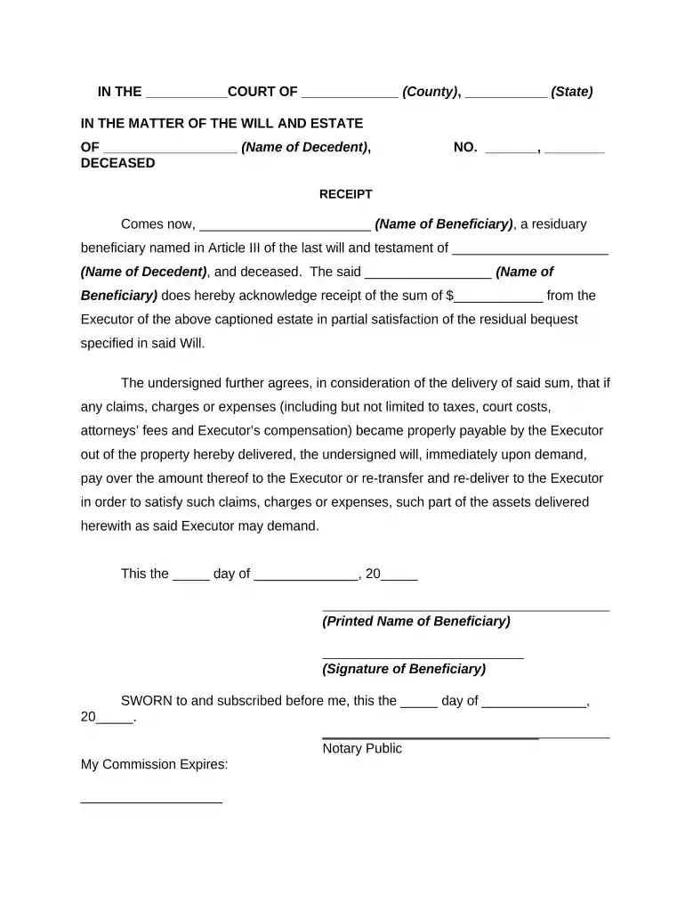 beneficiary signature Preview on Page 1