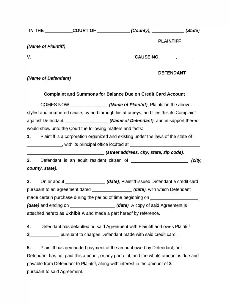summons and complaint Preview on Page 1