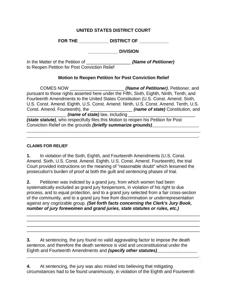 post conviction relief examples Preview on Page 1