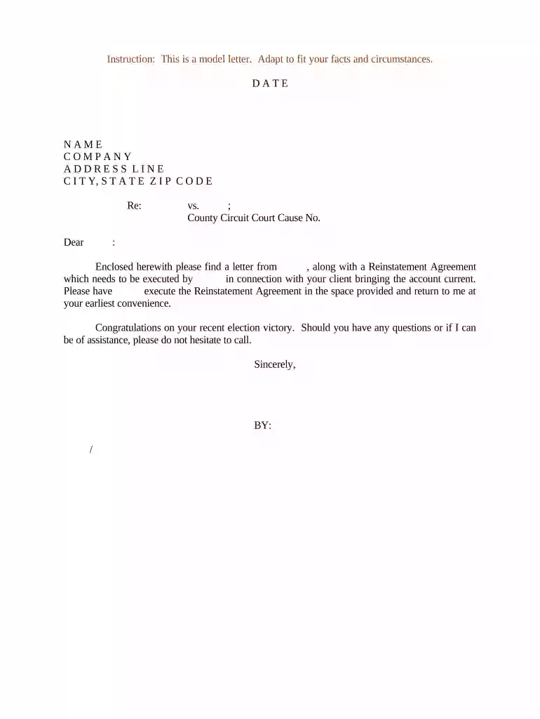 reinstatement letter sample Preview on Page 1