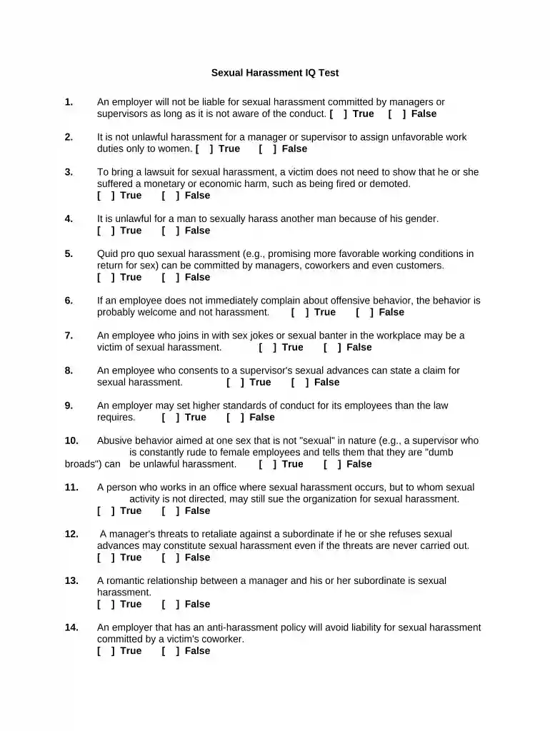 harassment Preview on Page 1