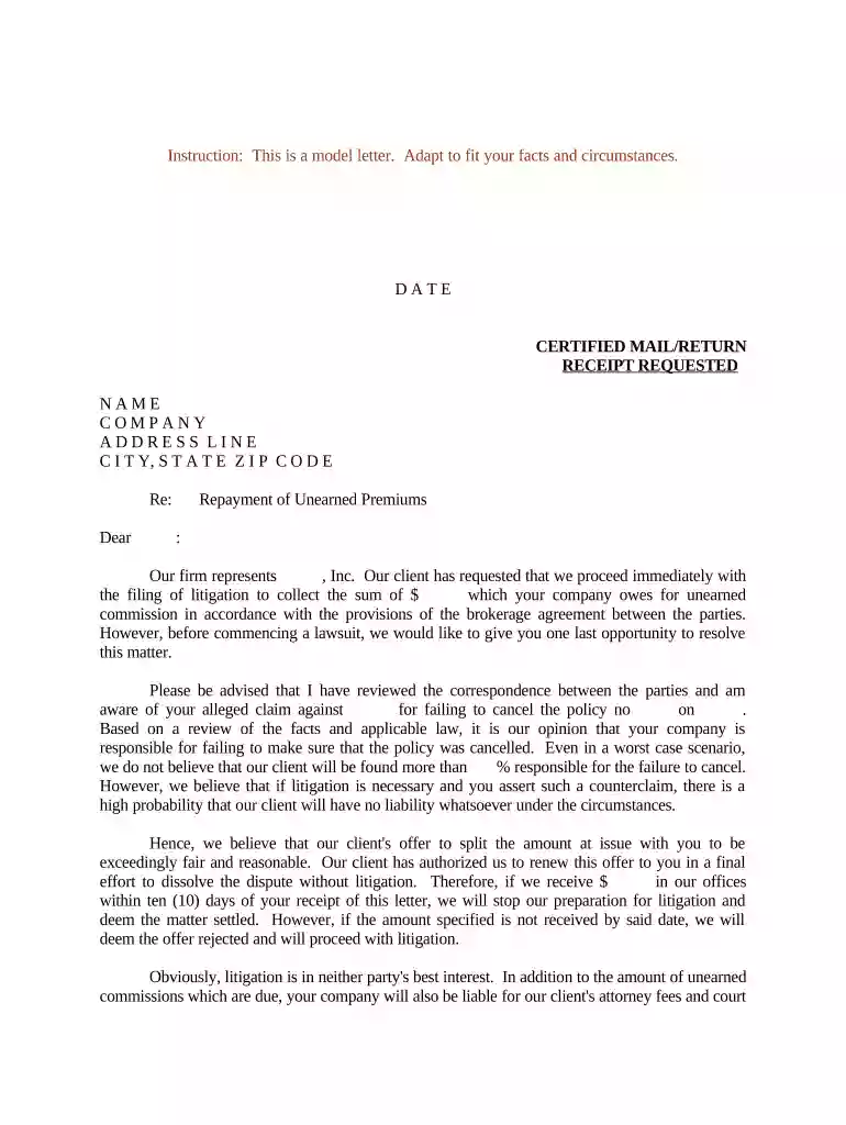 letter repayment Preview on Page 1