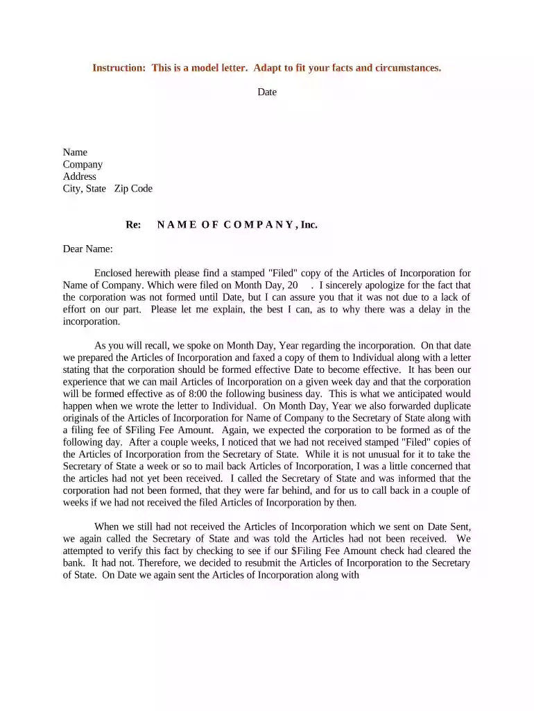 explanation letter Preview on Page 1