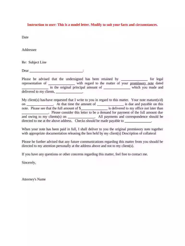 demand letter form Preview on Page 1
