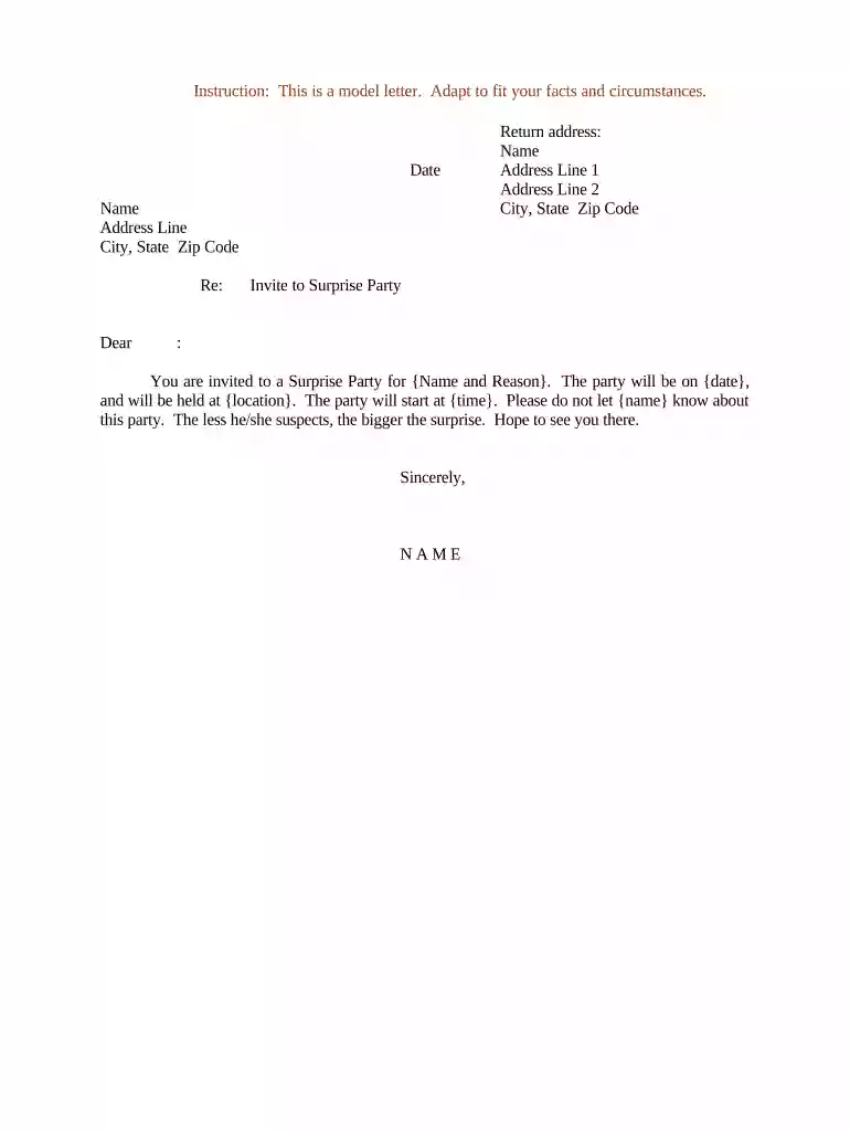 how to write an invitation letter Preview on Page 1