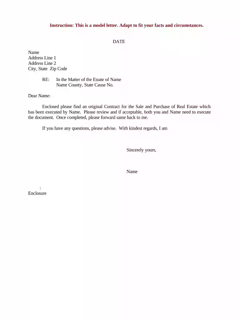 sample contract letter Preview on Page 1