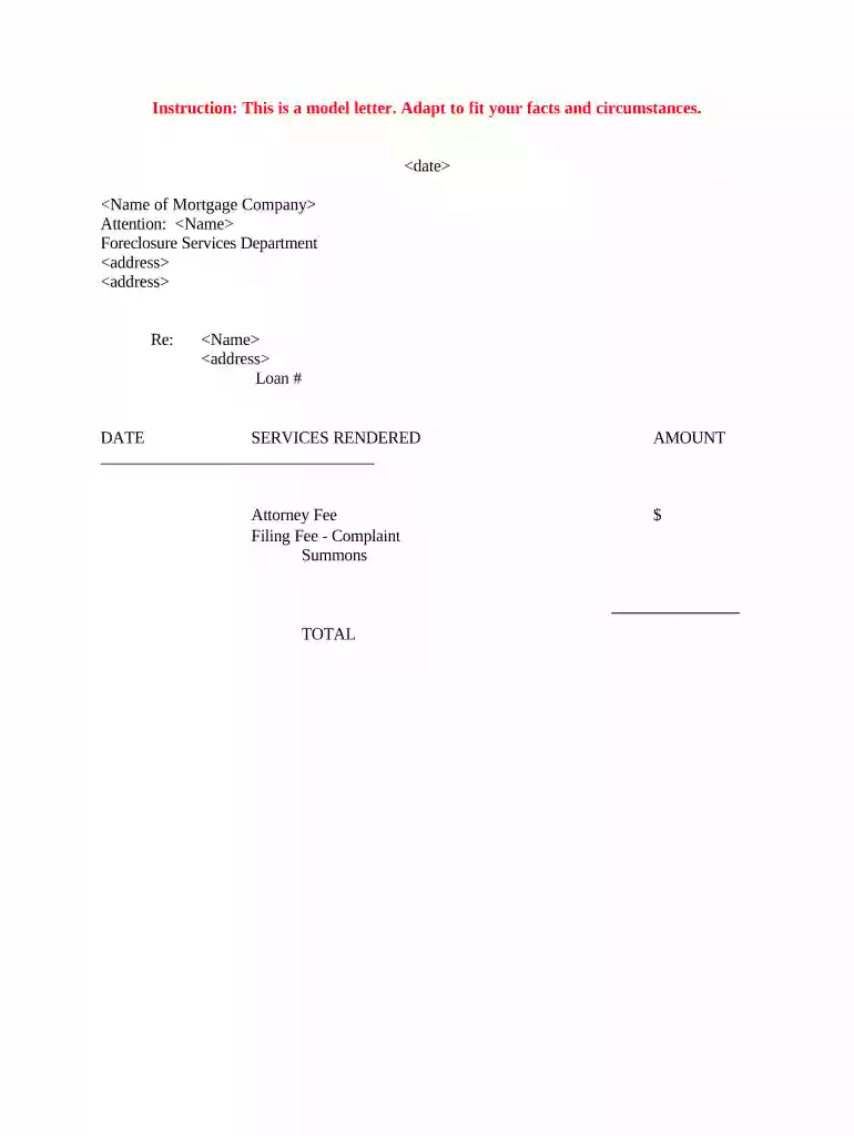 foreclosure letter Preview on Page 1