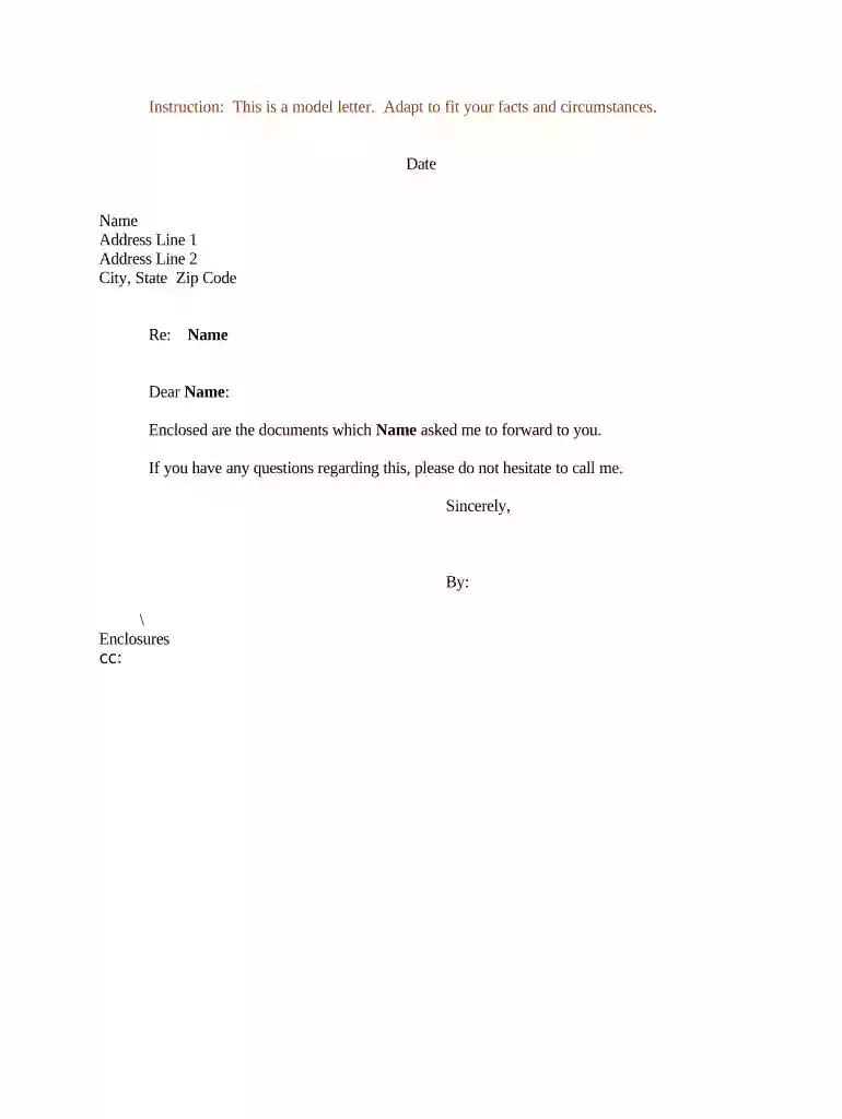 forwarding letter format Preview on Page 1