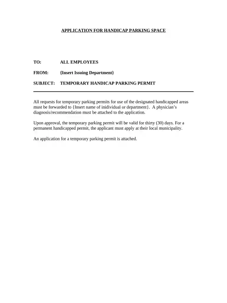 handicap parking permit Preview on Page 1