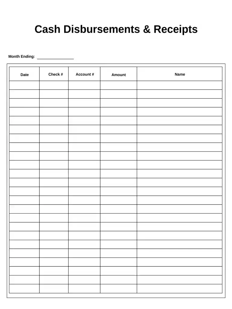 disbursements Preview on Page 1