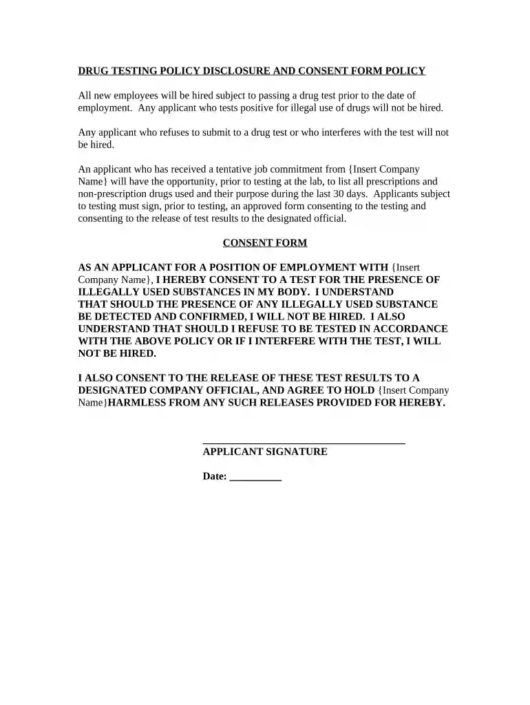 consent form Preview on Page 1
