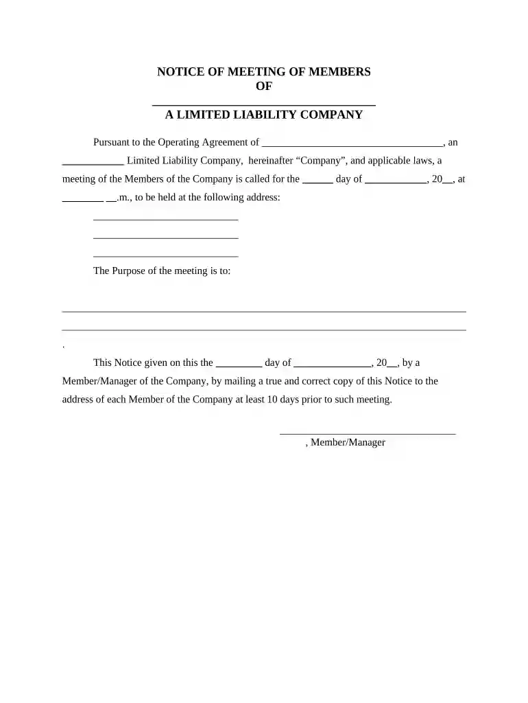 notice meeting members Preview on Page 1