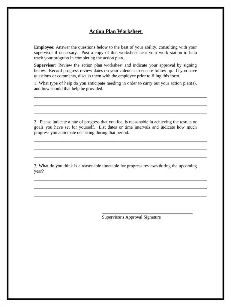 action plan template word Preview on Page 1