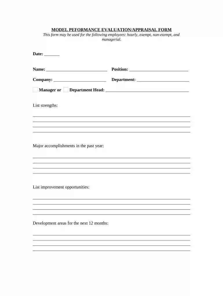 performance evaluation Preview on Page 1