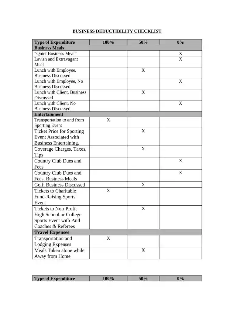 business deductibility Preview on Page 1