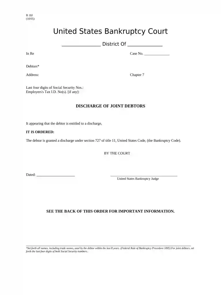 chapter 7 discharge letter Preview on Page 1