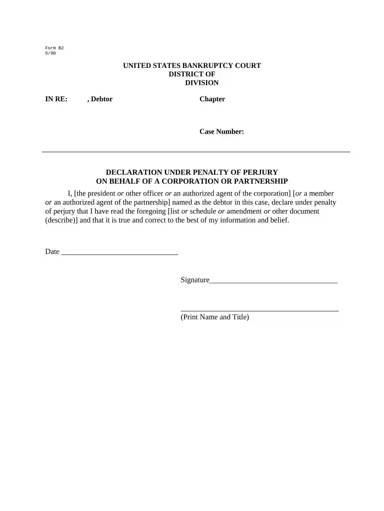 declaration under penalty of perjury california sample Preview on Page 1