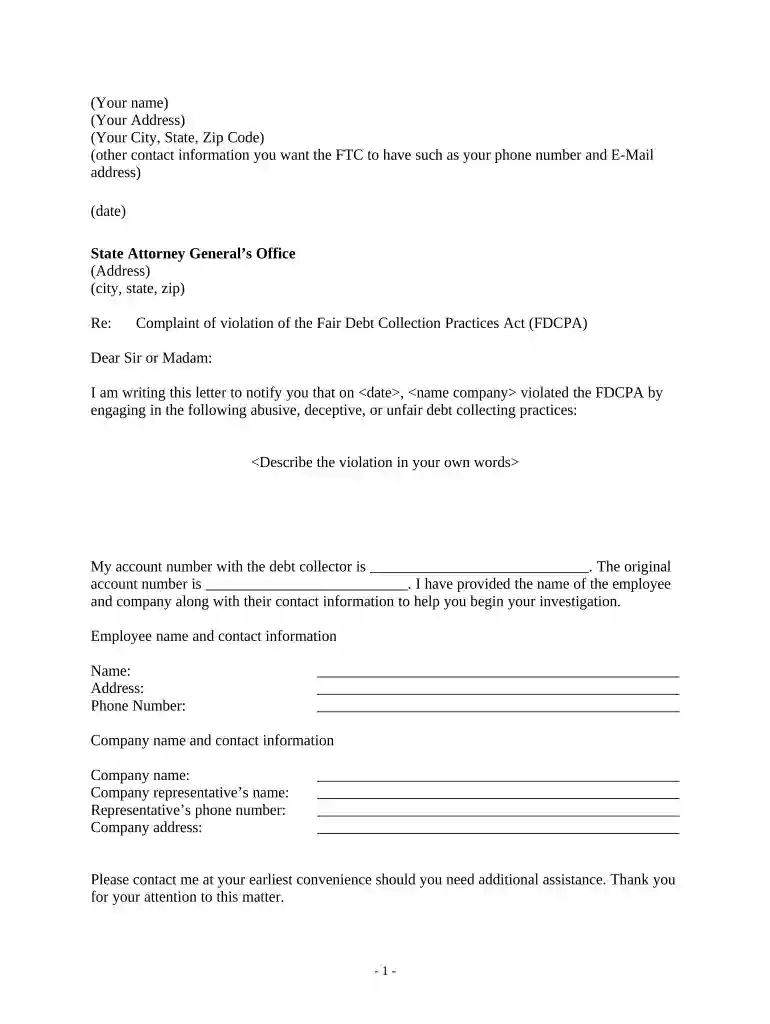 notice of violation letter sample Preview on Page 1