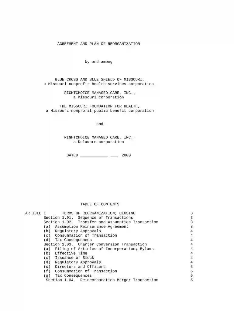 chapter 11 reorganization plan example Preview on Page 1