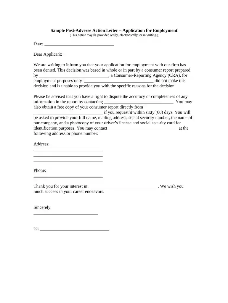 action letter Preview on Page 1
