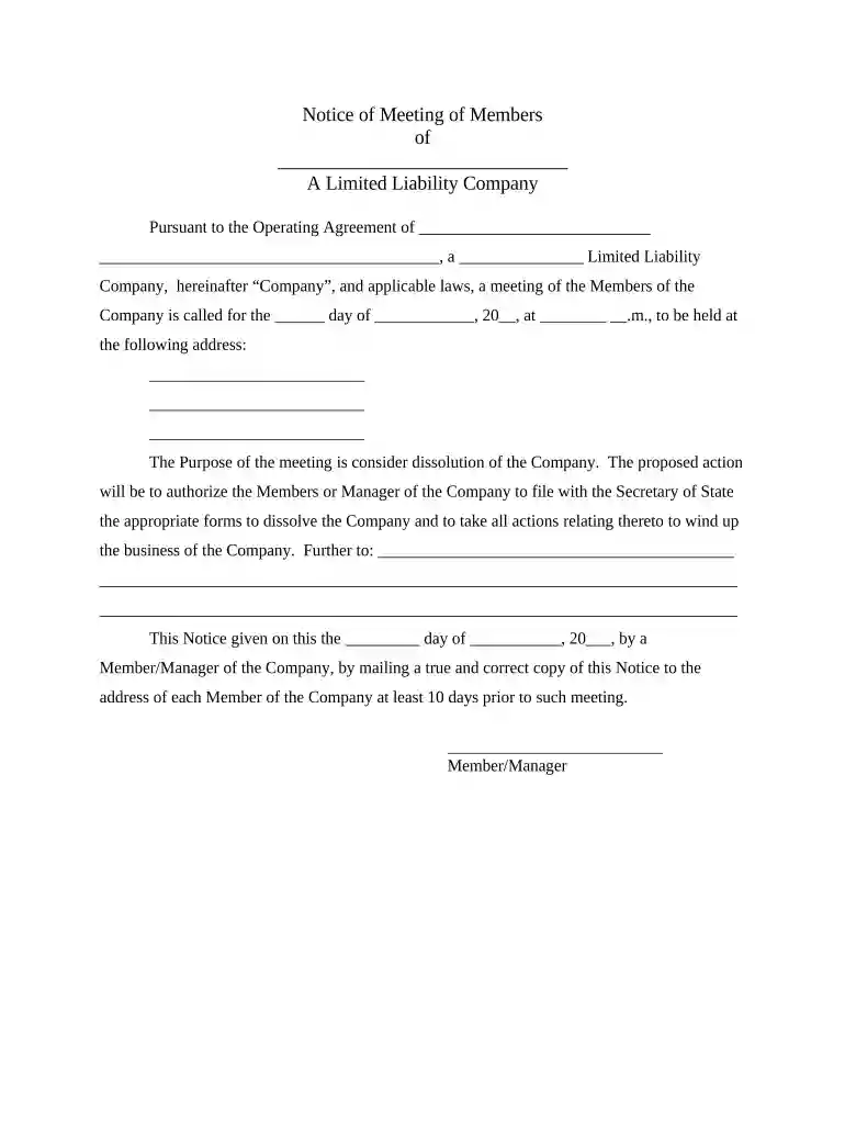 notice meeting members Preview on Page 1