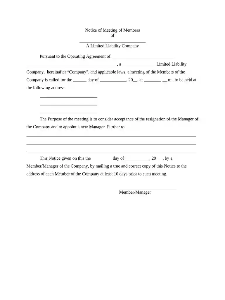 llc member resignation letter Preview on Page 1