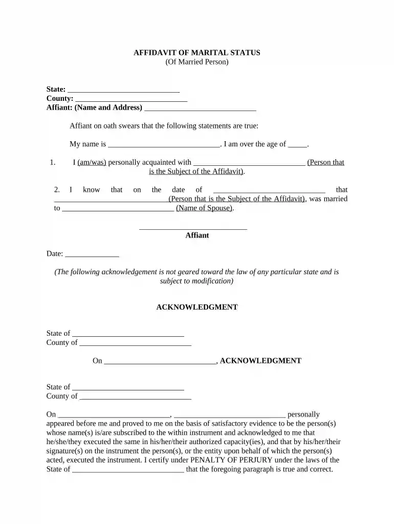 what are the 6 marital status options Preview on Page 1