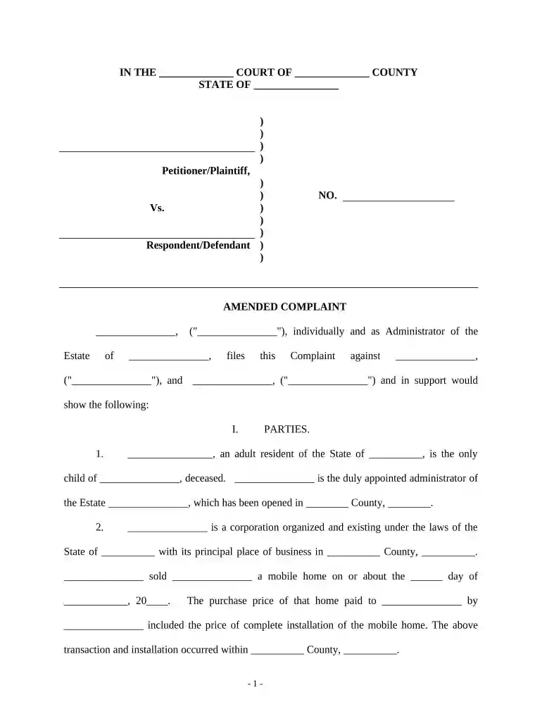 amended complaint Preview on Page 1