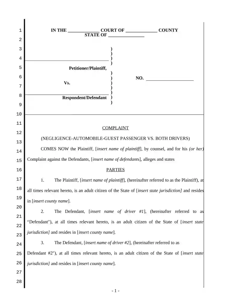 complaint accident Preview on Page 1