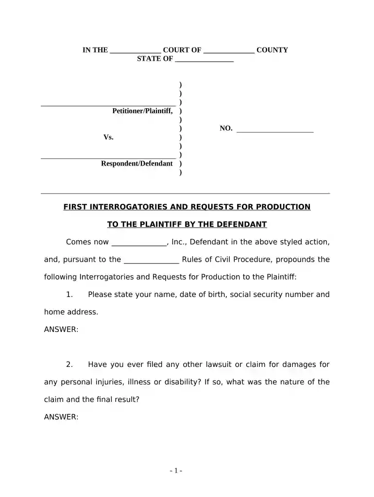 plaintiff vs defendant Preview on Page 1