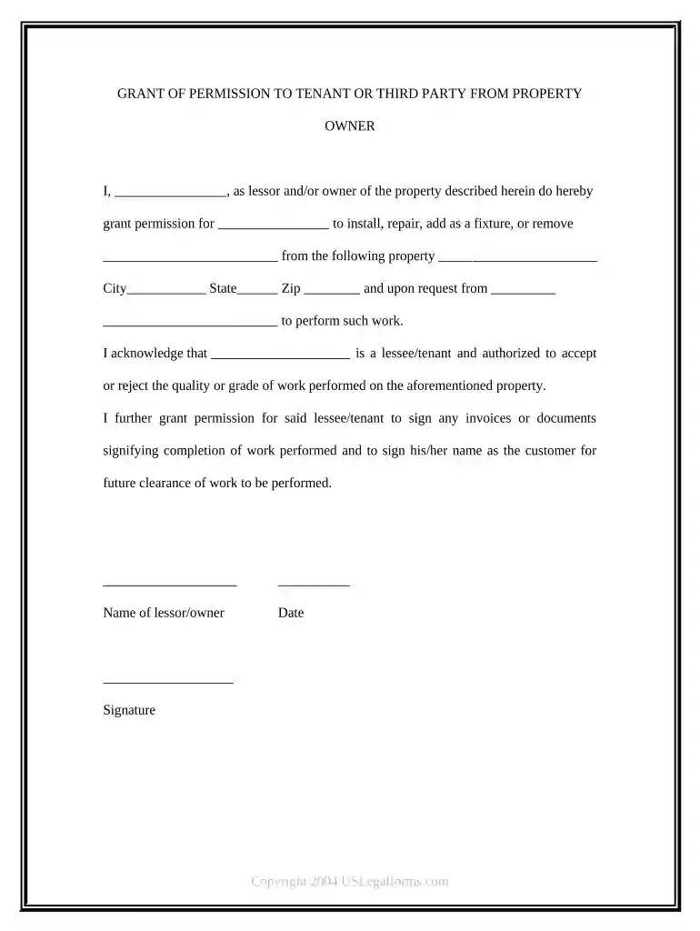 property owner consent form Preview on Page 1