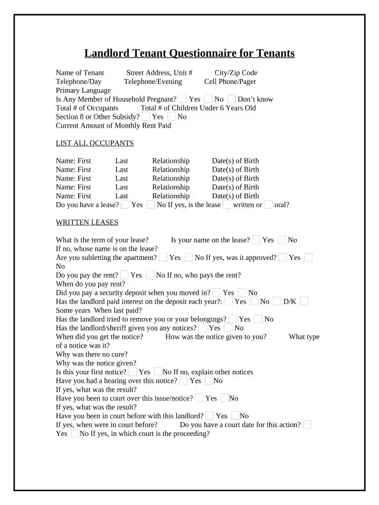 tenant tenants Preview on Page 1