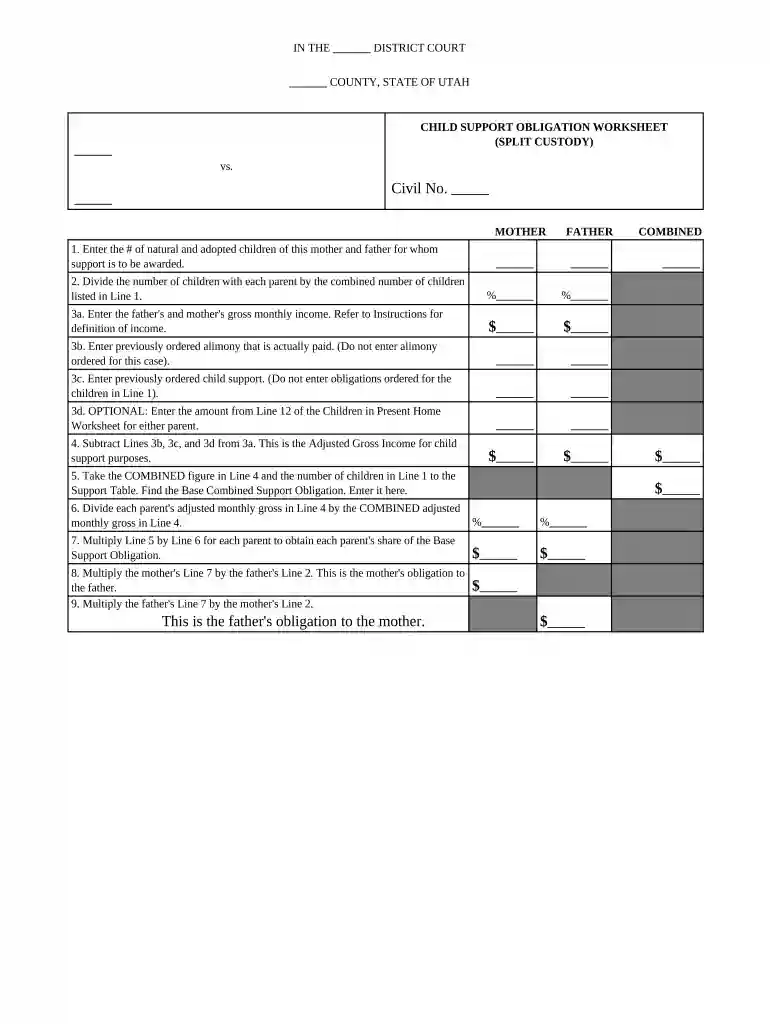 back child support utah Preview on Page 1
