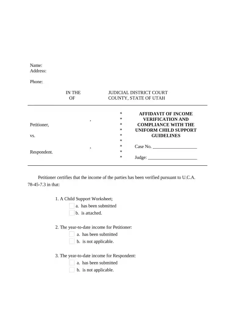 utah child support Preview on Page 1