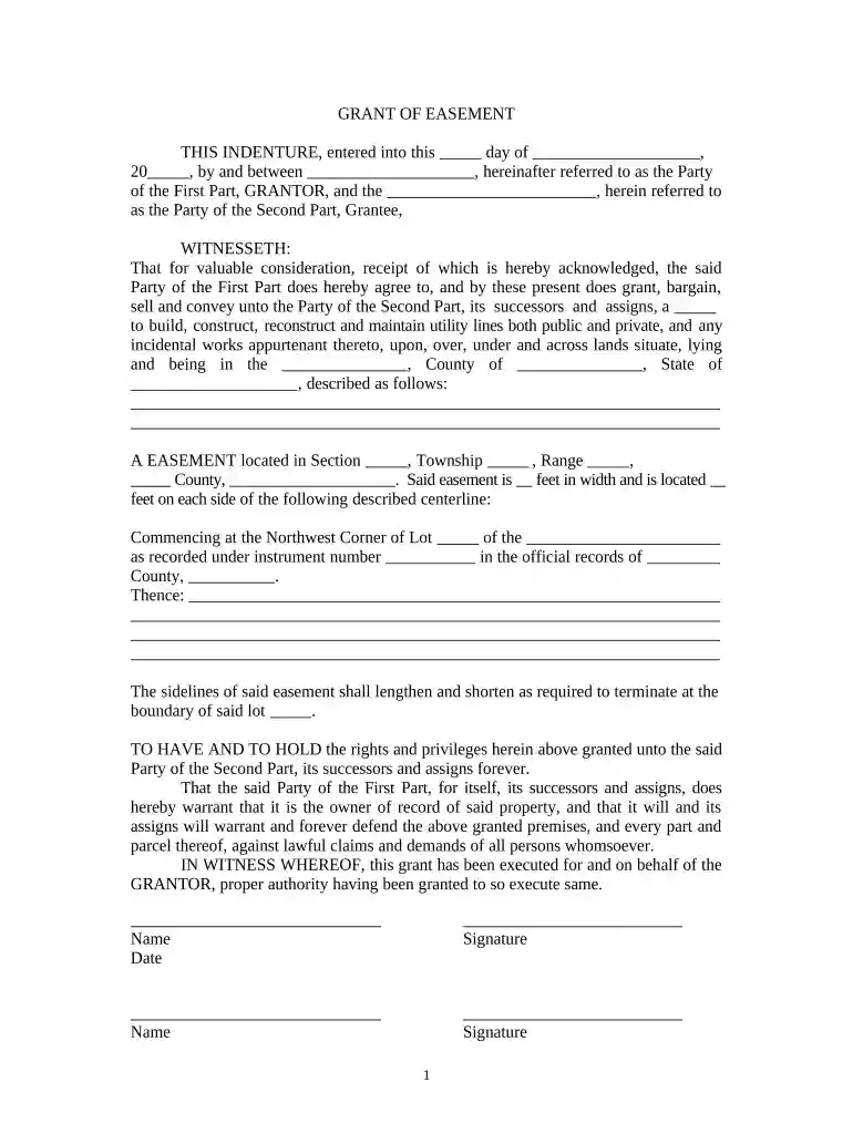 easement Preview on Page 1