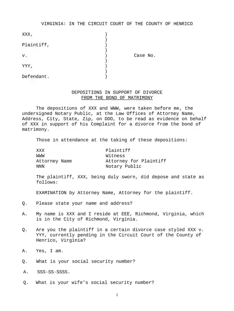 husband won't sign separation agreement virginia Preview on Page 1