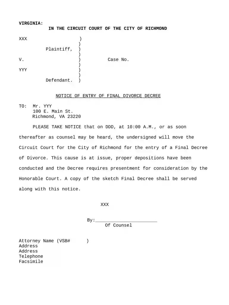 divorce decree look like Preview on Page 1