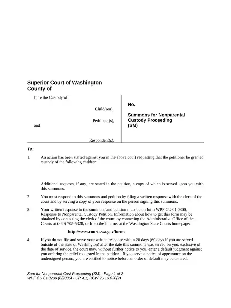washington summons Preview on Page 1
