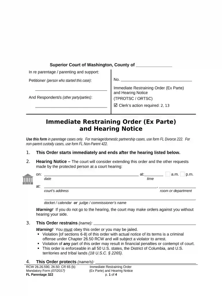 ex parte order show cause Preview on Page 1