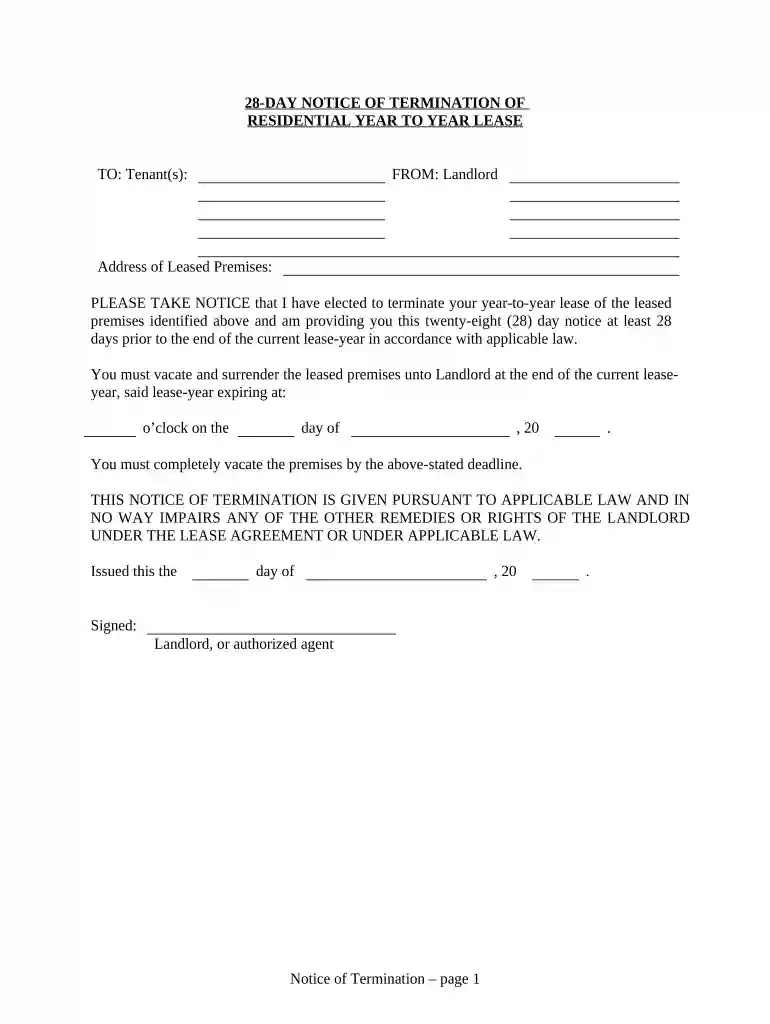 28 day notice to vacate wisconsin Preview on Page 1