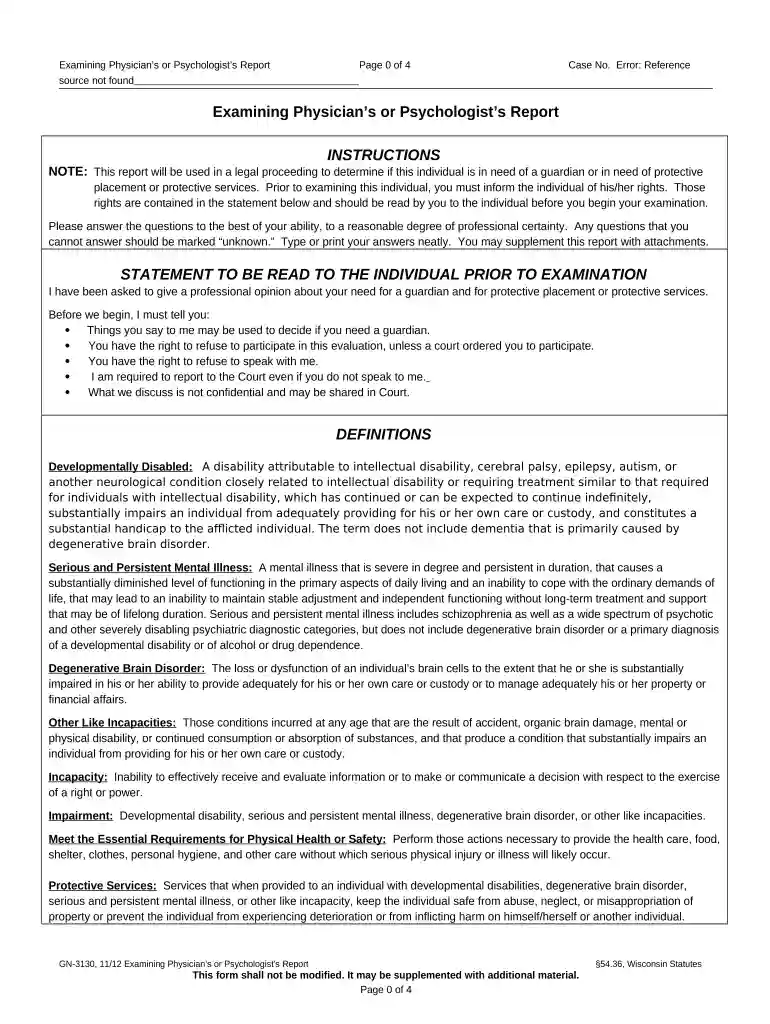 psychological report sample pdf Preview on Page 1