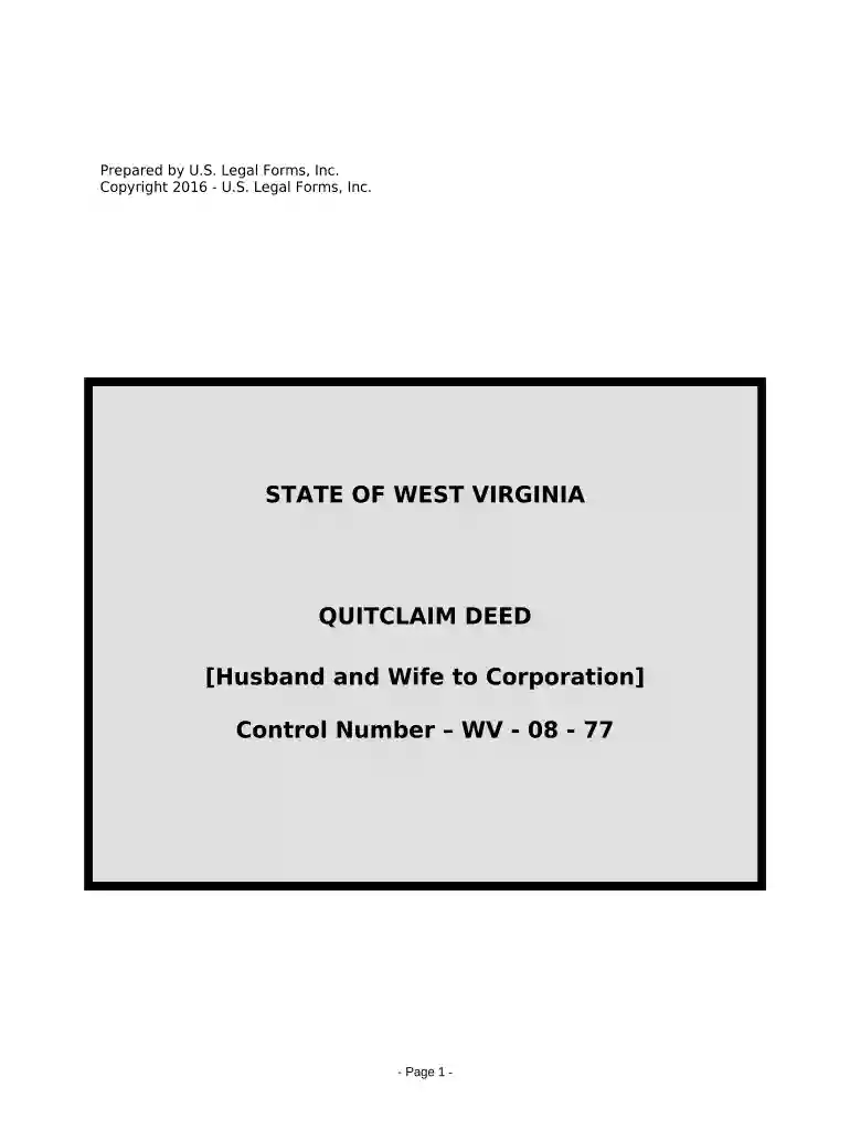west virginia deed Preview on Page 1