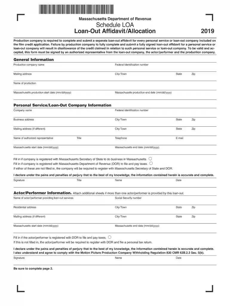 massachusetts loa Preview on Page 1