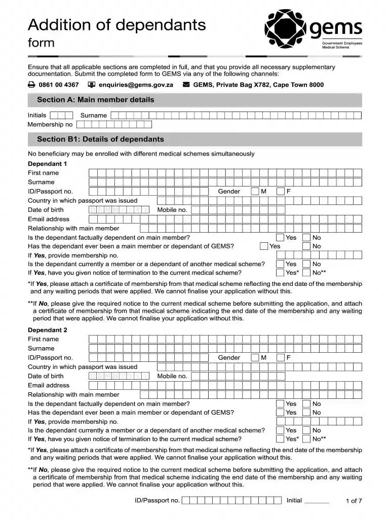 gems newborn registration form 2024 Preview on Page 1