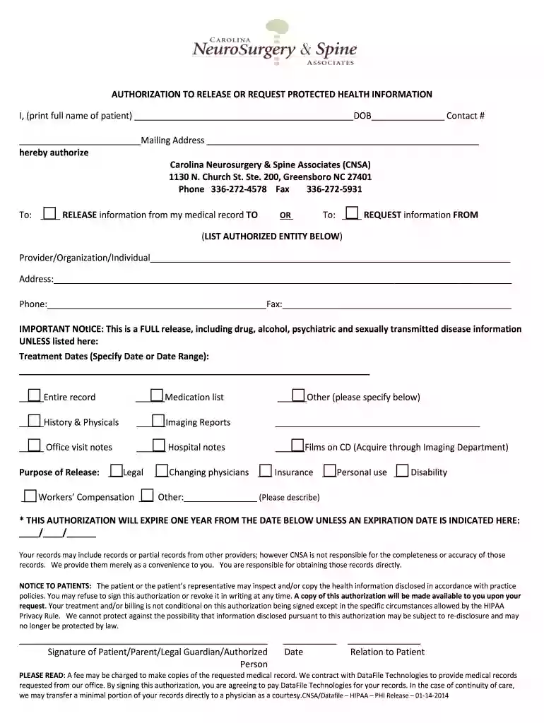 AUTHORIZATION TO RELEASE OR REQUEST PROTECTED HEALTH INFORMATION Preview on Page 1