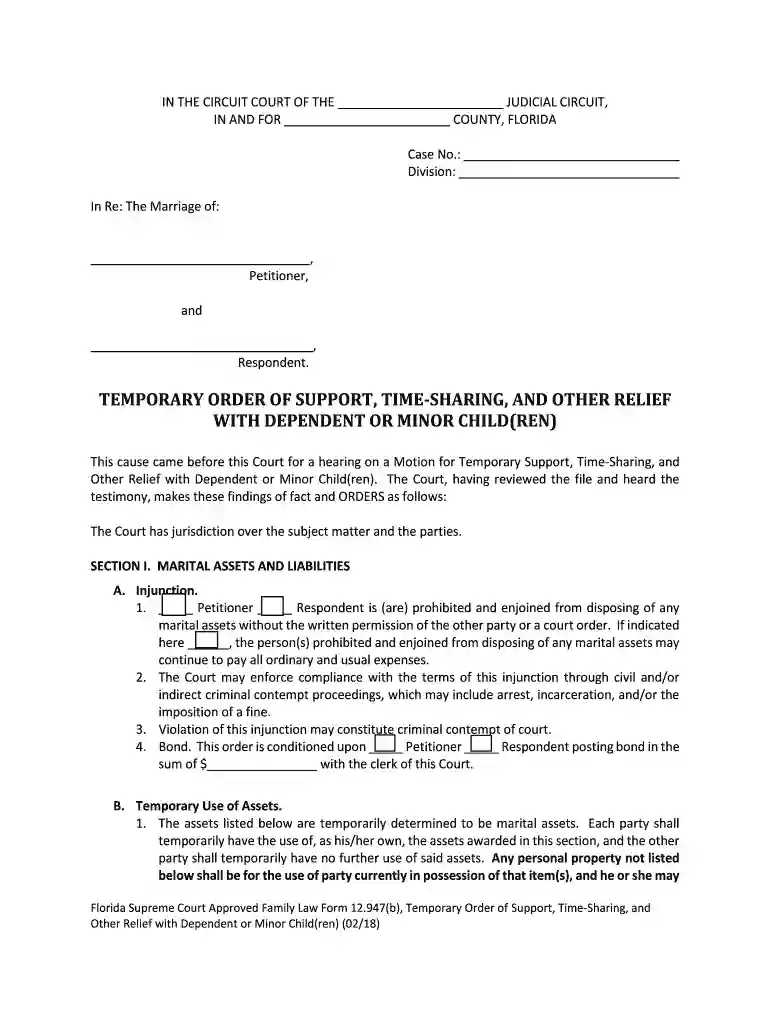 order for temporary standing child pasco county Preview on Page 1