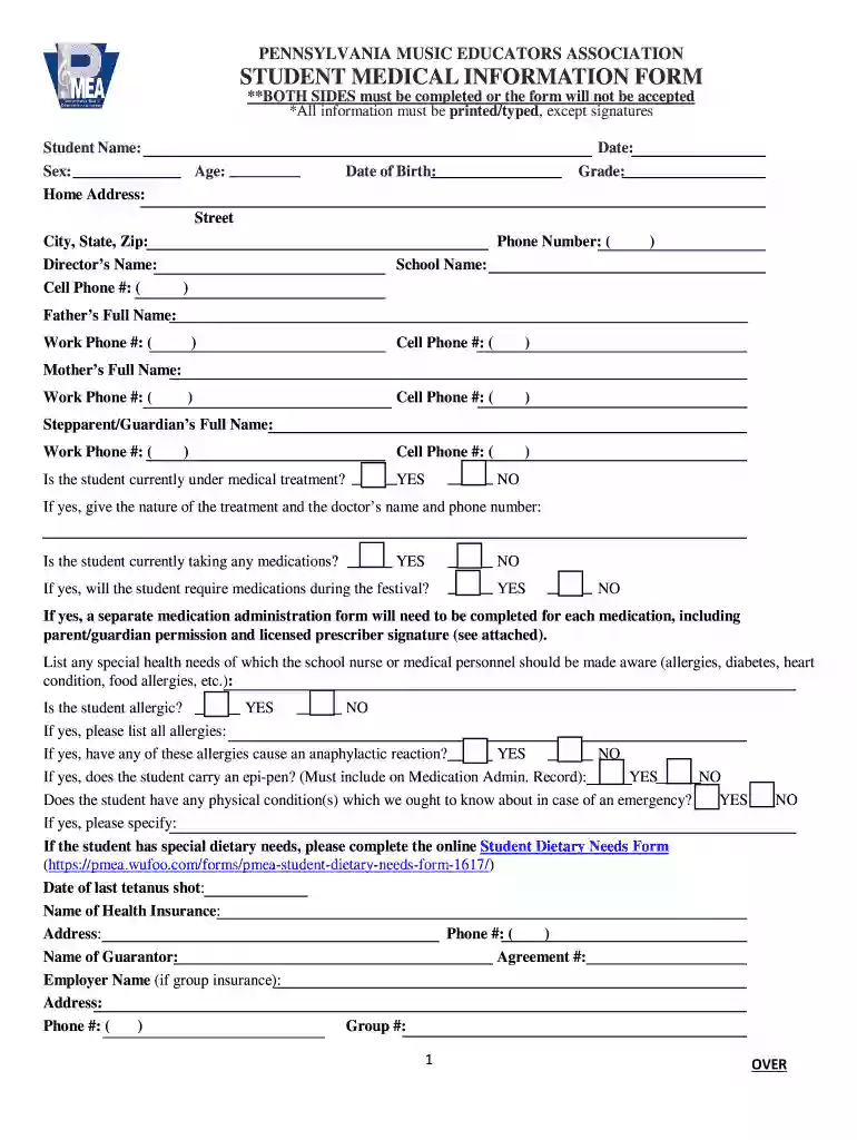**BOTH SIDES must be completed or the form will not be accepted Preview on Page 1