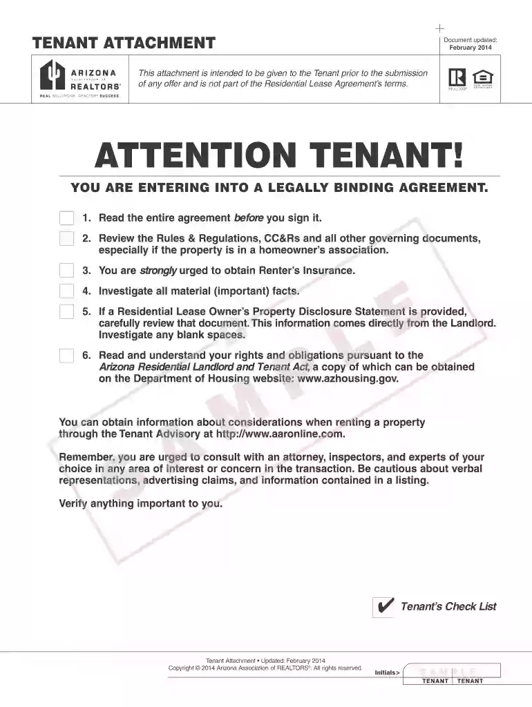 arizona lease agreement Preview on Page 1