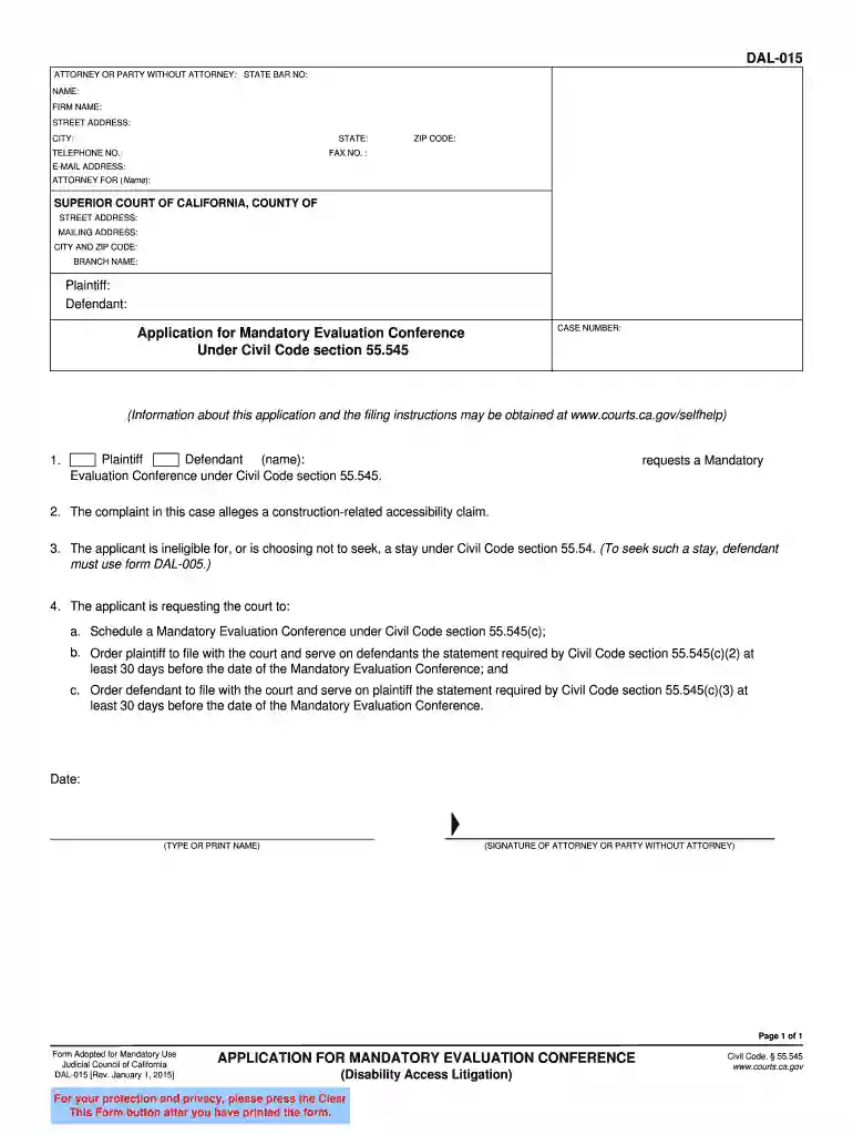 015 application Preview on Page 1