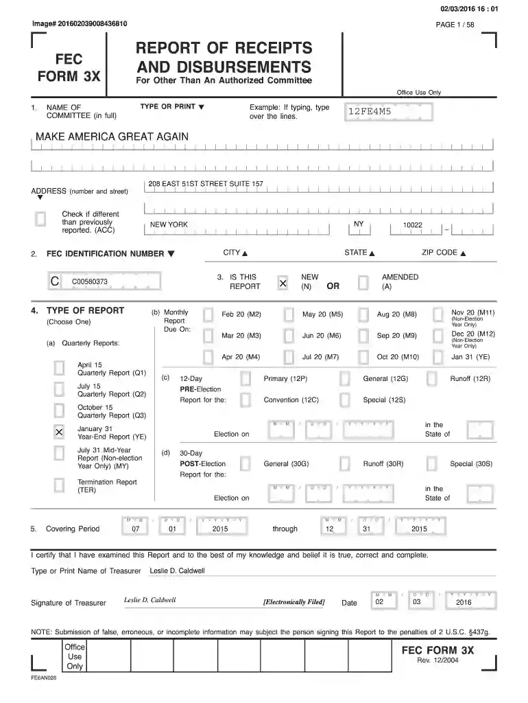 MAKE AMERICA GREAT AGAIN Preview on Page 1